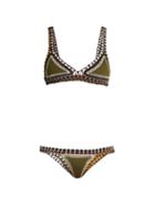 Matchesfashion.com Kiini - Wren Crochet Trimmed Triangle Bikini - Womens - Khaki