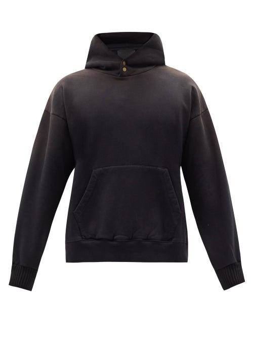 Matchesfashion.com Fear Of God - The Vintage Cotton-jersey Hooded Sweatshirt - Mens - Black