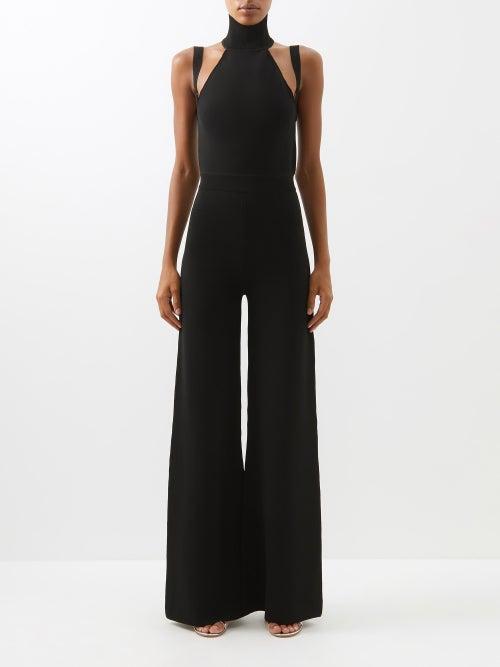 Gauge81 - Lugo Halterneck Jersey Jumpsuit - Womens - Black