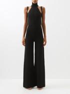 Gauge81 - Lugo Halterneck Jersey Jumpsuit - Womens - Black