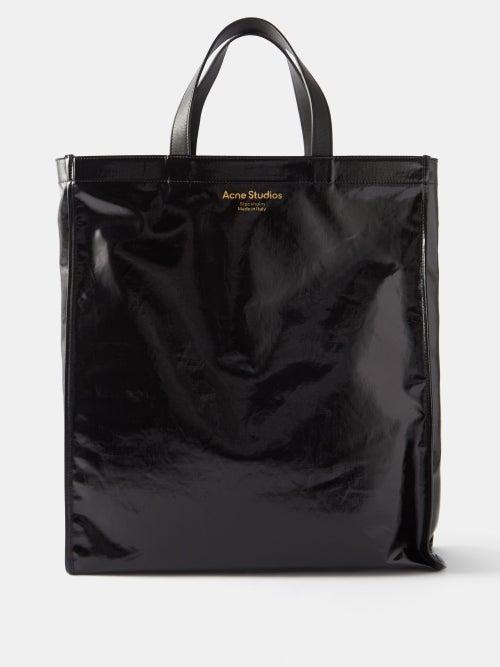 Acne Studios - Audrey Coated-canvas Tote Bag - Mens - Black