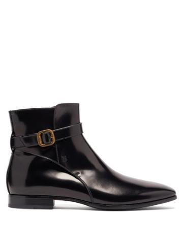 Matchesfashion.com Tod's - Janeiro Buckle-strap Leather Boots - Mens - Black