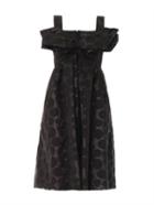 Giles Polka-dot Jacquard Bow Dress