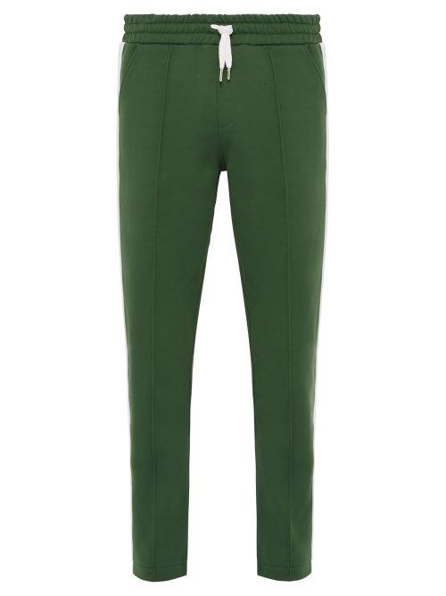 Matchesfashion.com Ami - Striped Jersey Track Pants - Mens - Green