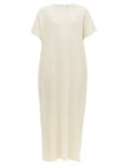 Matchesfashion.com Raey - Grown On Sleeve Darted Wool Crepe Midi Dress - Womens - Ivory