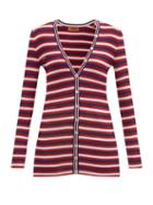 Matchesfashion.com Missoni - V-neck Striped Jersey Cardigan - Womens - Red Multi