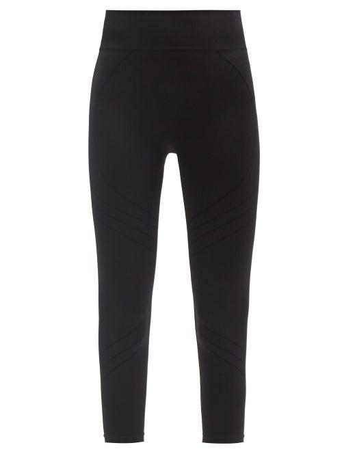 Matchesfashion.com Prism - Motion 3/4 High-rise Stretch-jersey Leggings - Womens - Black