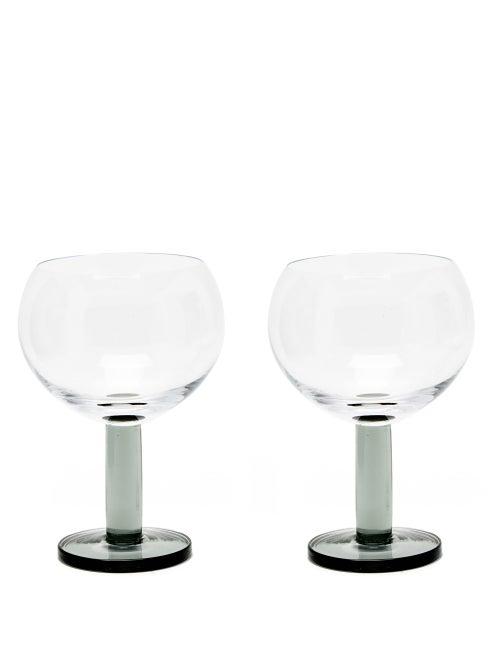 Tom Dixon - Set Of Two Puck Smoked-glass Glasses - Mens - Clear