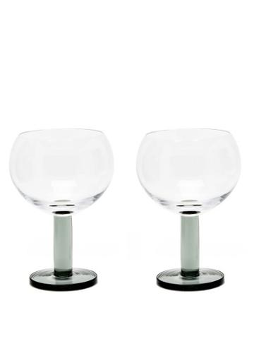 Tom Dixon - Set Of Two Puck Smoked-glass Glasses - Mens - Clear