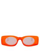 Matchesfashion.com Loewe Paula's Ibiza - Rectangular Acetate Sunglasses - Womens - Orange