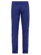 Matchesfashion.com J.w. Brine - James Cotton Blend Chino Trousers - Mens - Blue