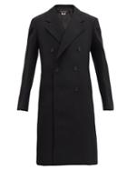 Matchesfashion.com Junya Watanabe - Double-breasted Wool-twill Overcoat - Womens - Black