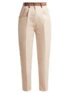 Matchesfashion.com Hillier Bartley - Python Effect High Rise Jeans - Womens - Pink