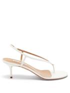 Matchesfashion.com Aquazzura - Divina 60 Leather Sandals - Womens - White