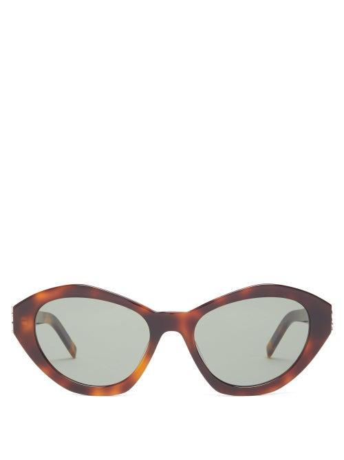 Matchesfashion.com Saint Laurent - Cat-eye Tortoiseshell-acetate Sunglasses - Womens - Tortoiseshell