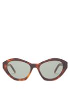 Matchesfashion.com Saint Laurent - Cat-eye Tortoiseshell-acetate Sunglasses - Womens - Tortoiseshell