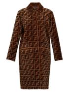 Matchesfashion.com Fendi - Reversible Ff Shearling & Leather Coat - Womens - Brown Multi