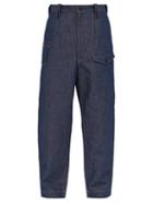 Matchesfashion.com Junya Watanabe - Loose Fit Cotton Blend Jeans - Mens - Indigo