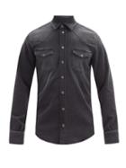 Matchesfashion.com Dolce & Gabbana - Patch-pocket Cotton Denim Shirt - Mens - Black