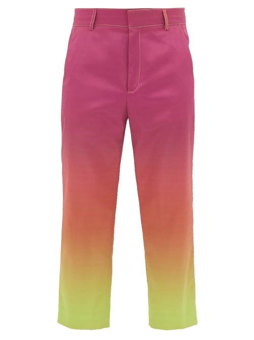 Matchesfashion.com Sies Marjan - Alex Dgrad Cropped Trousers - Mens - Pink Multi