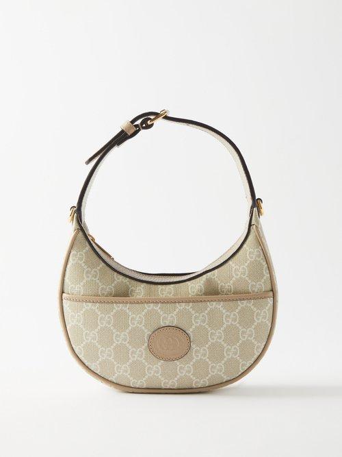 Gucci - Gg Supreme Canvas And Leather Mini Shoulder Bag - Womens - Cream