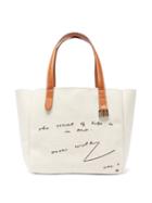 Matchesfashion.com Jw Anderson - Oscar Wilde-embroidered Canvas Tote Bag - Womens - Beige Multi
