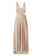 Matchesfashion.com Paco Rabanne - Crystal Strap Velvet Dress - Womens - Light Pink