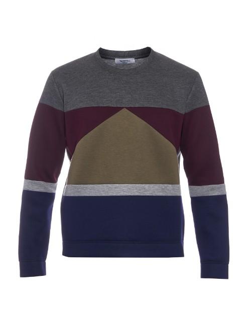 Valentino Colour-block Neoprene Sweater