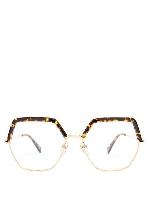 Matchesfashion.com Kaleos - Newsome Acetate And Metal Glasses - Womens - Tortoiseshell