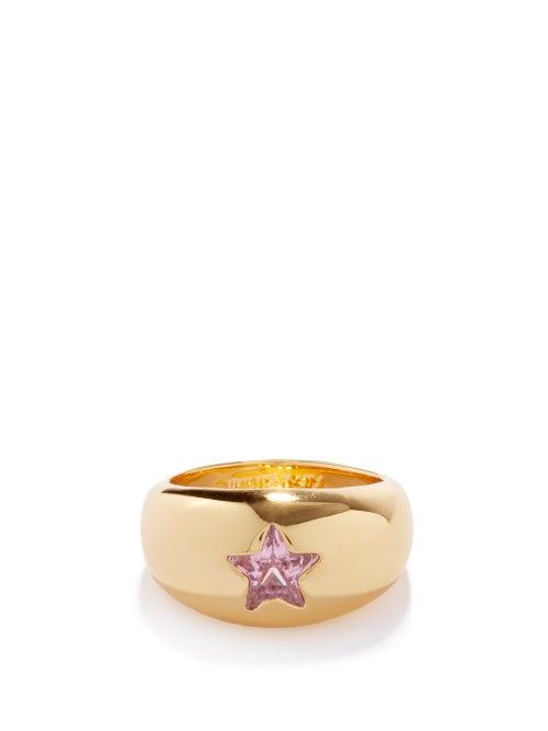 Timeless Pearly - Crystal & Gold-plated Ring - Womens - Gold