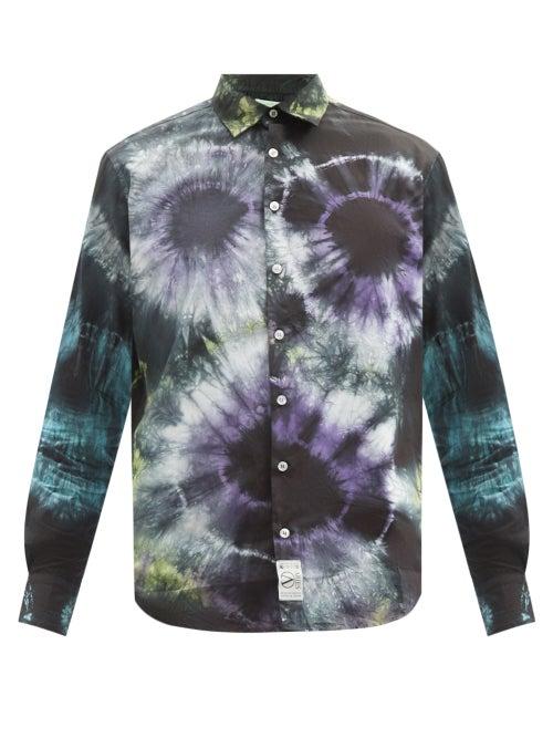 Matchesfashion.com Aries - Tie-dye Cotton-poplin Shirt - Mens - Multi