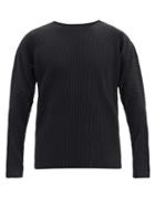 Matchesfashion.com Homme Pliss Issey Miyake - Technical-pleated Long-sleeved T-shirt - Mens - Black