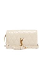 Matchesfashion.com Saint Laurent - Monogram Quilted Leather Cross Body Bag - Womens - White
