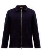 Matchesfashion.com Barena Venezia - Busson Wool-blend Jersey Overcoat - Mens - Navy