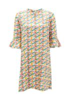 Matchesfashion.com Le Sirenuse, Positano - Cappa Balance-print Silk Mini Dress - Womens - Pink Multi