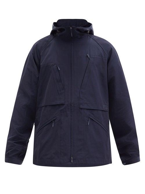 Matchesfashion.com Y-3 - Hooded Ripstop Windbreaker Jacket - Mens - Navy