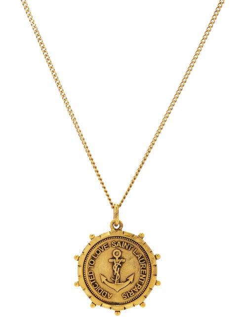 Matchesfashion.com Saint Laurent - Anchor-medallion Necklace - Womens - Gold