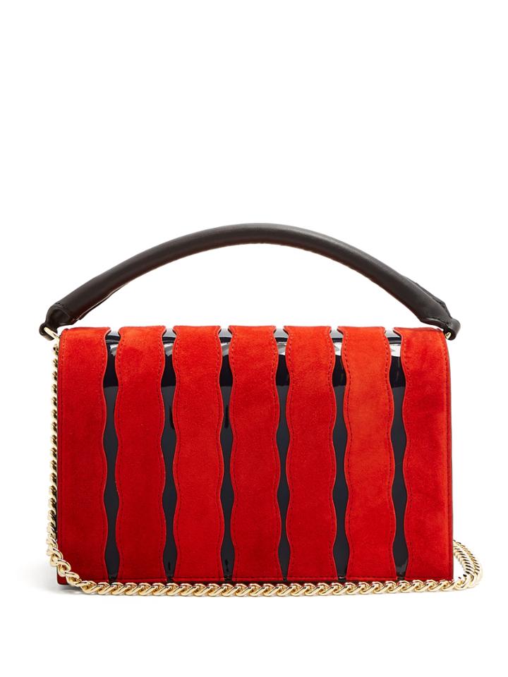 Diane Von Furstenberg Soire Wave-appliqu Leather Cross-body Bag
