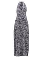 Matchesfashion.com Heidi Klein - Tanzania Halterneck Leopard-print Maxi Dress - Womens - Leopard