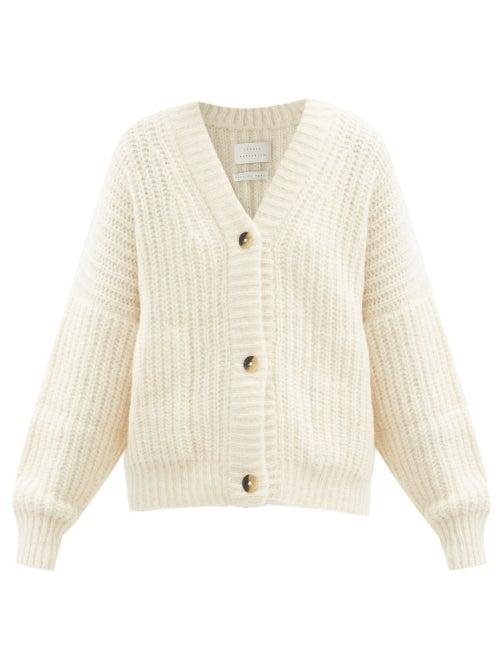 Matchesfashion.com Lauren Manoogian - Grandma Cotton And Alpaca-blend Cardigan - Womens - White