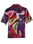 Matchesfashion.com Prada - Printed Short Sleeved Shirt - Mens - Purple