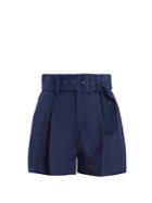 Sea Pleated-front Cotton-blend Canvas Shorts