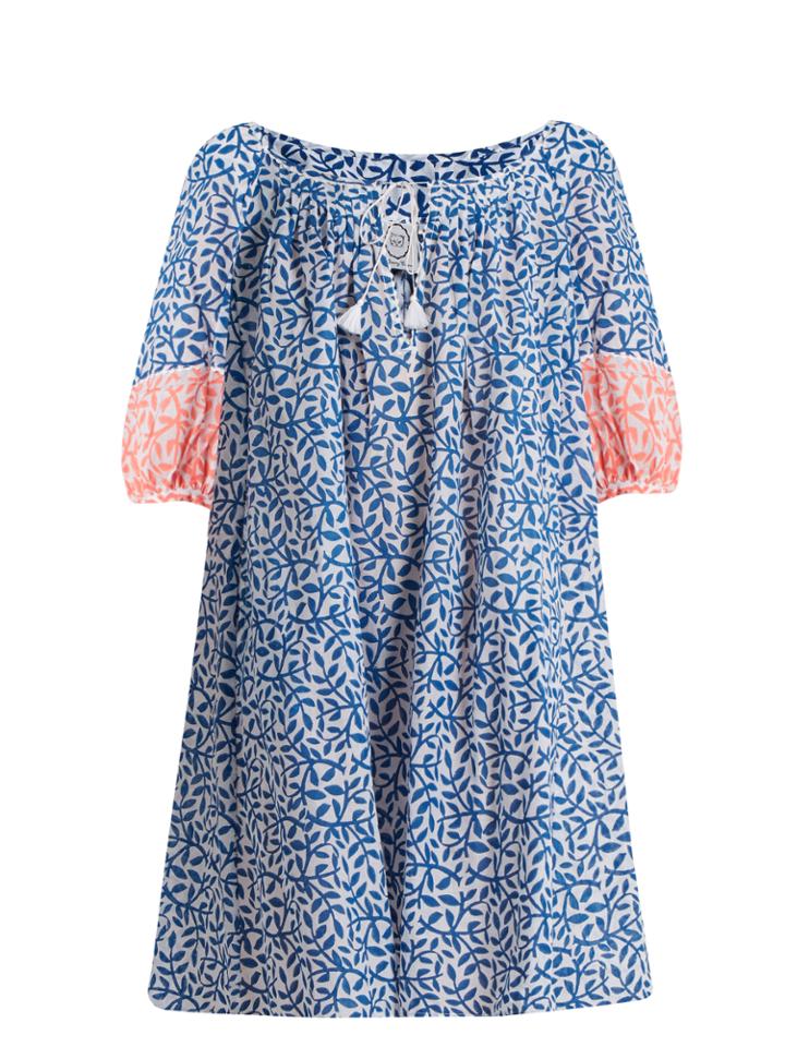 Thierry Colson Eva Leaf-print Cotton Dress