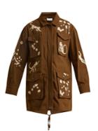 Redvalentino Monkey-print Cotton Military Jacket