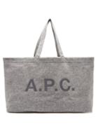 Matchesfashion.com A.p.c. - Suzanna Oversized Felt Tote Bag - Womens - Grey