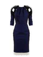 Emilio De La Morena Elimanjaro Cut-out Shoulder Silk-crepon Dress