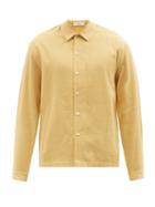 Sfr - Sense Cotton-blend Boucl Shirt - Mens - Yellow