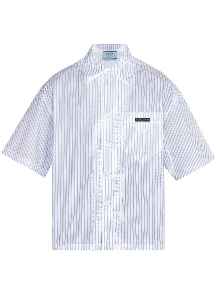 Prada Short-sleeved Striped Shirt