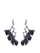 Matchesfashion.com Marni - Flower & Crystal Drop Earrings - Womens - Blue