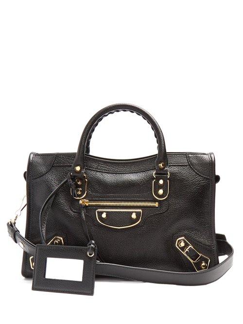 Matchesfashion.com Balenciaga - Classic Metallic Edge City S Bag - Womens - Black